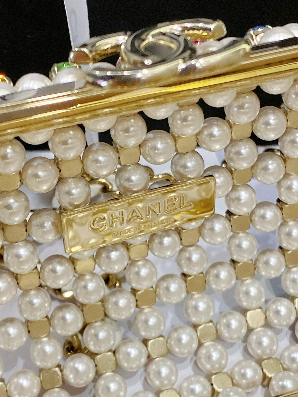 Chanel EVENING BAG SS2023 Glass Pearls & Gold-Tone Metal