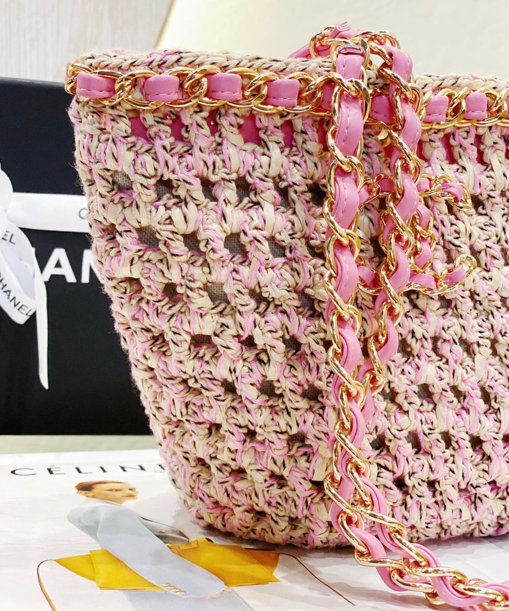 Chanel Small Crochet Tote SS2023 Pink