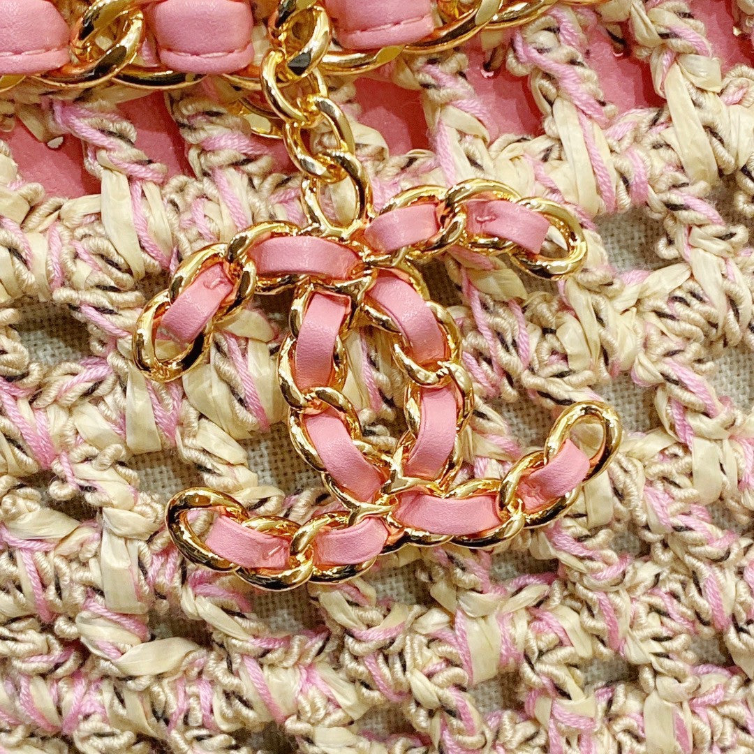 Chanel Small Crochet Tote SS2023 Pink