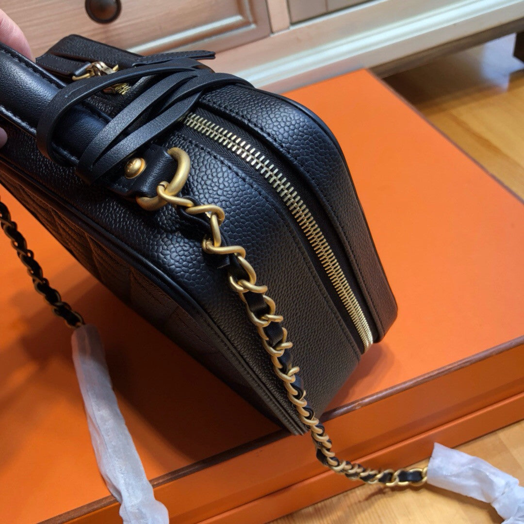 CHANEL CC FILIGREE VANITY CASE BAG Medium Black