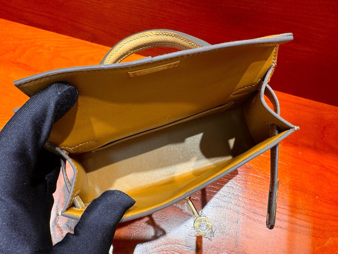 Hermes Casaque  Mini Kelly II 20 Epsom calf Palladium Hardware