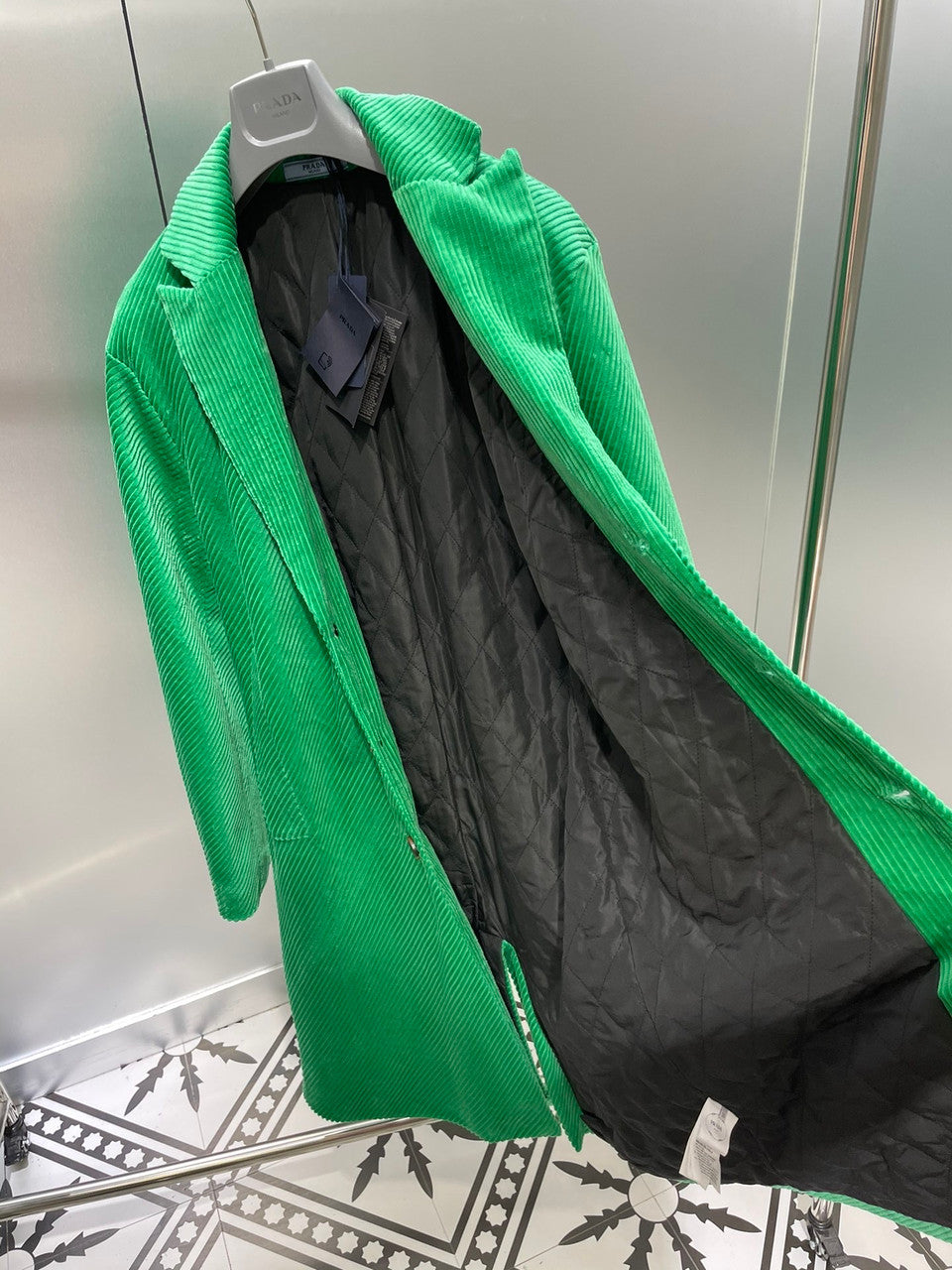 Prada Green Corduroy coat