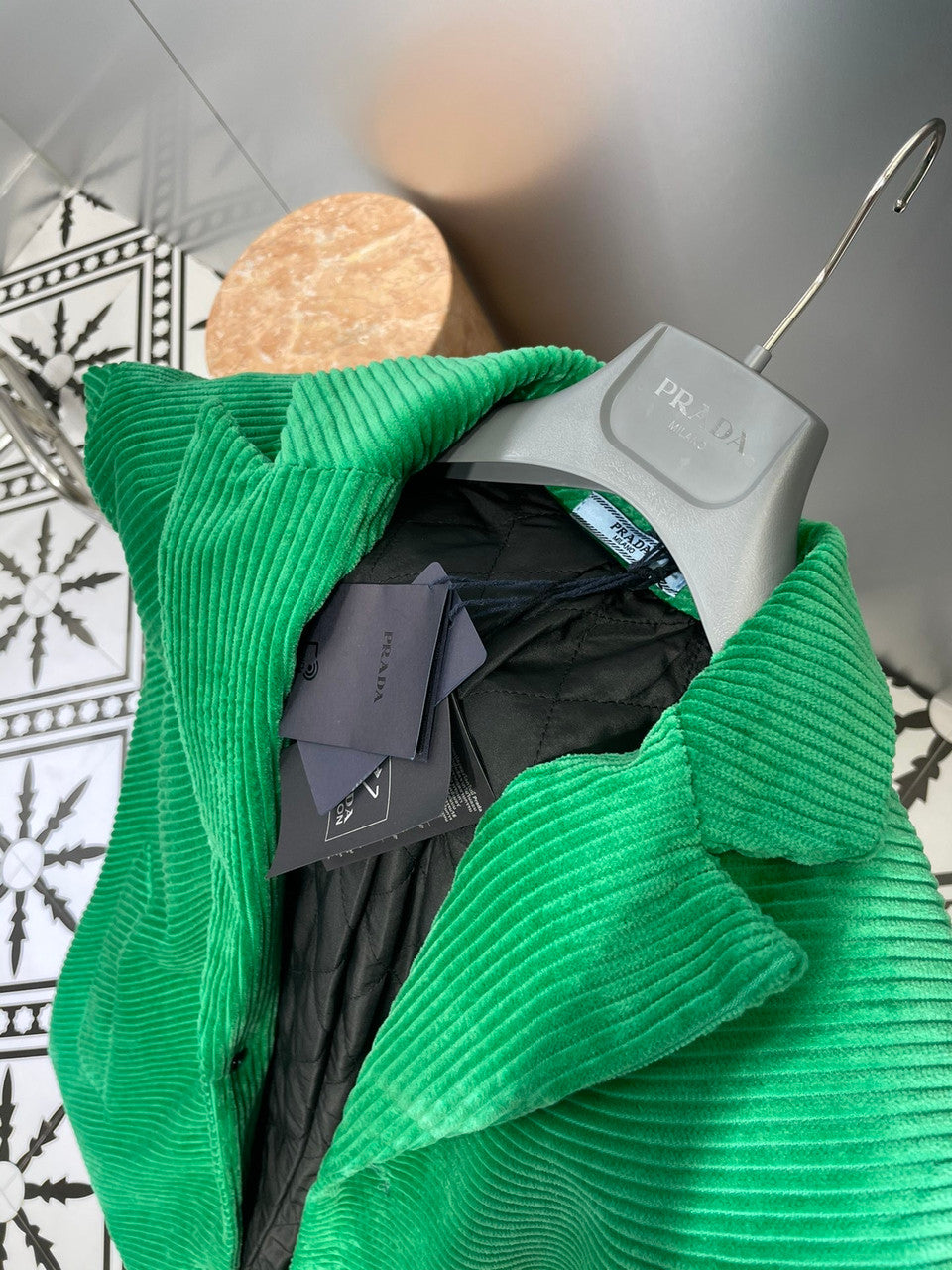 Prada Green Corduroy coat