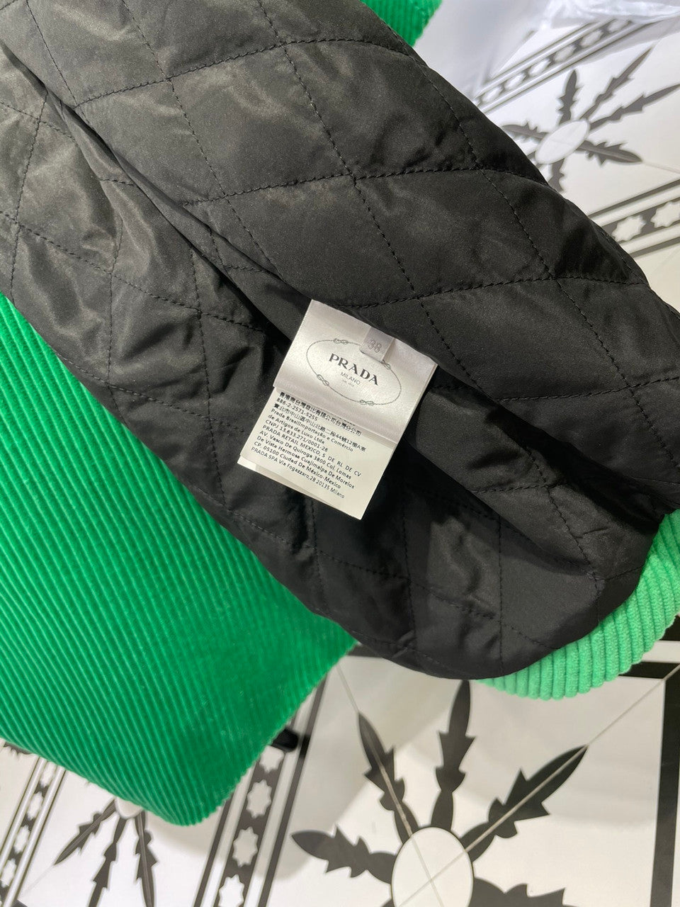 Prada Green Corduroy coat