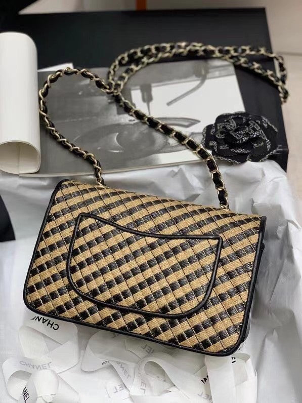 Chanel Raffia, Jute Thread small flap bag