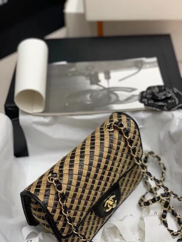 Chanel Raffia, Jute Thread small flap bag