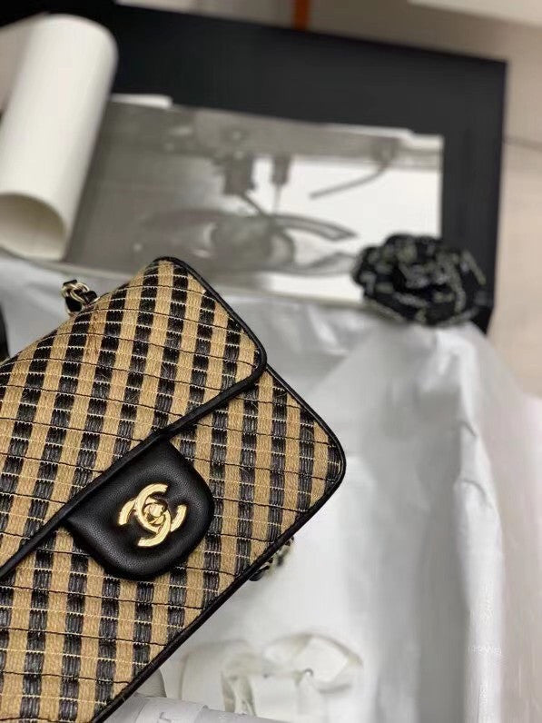 Chanel Raffia, Jute Thread small flap bag
