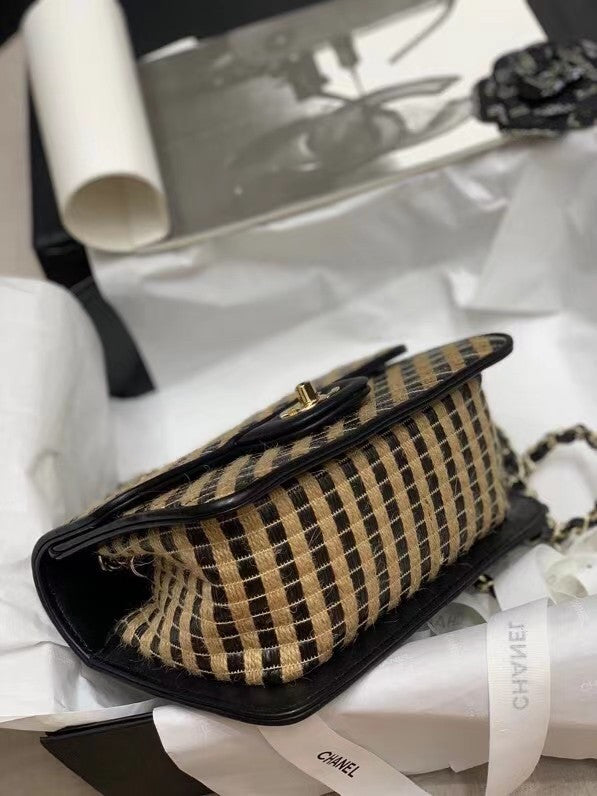 Chanel Raffia, Jute Thread small flap bag