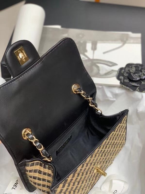 Chanel Raffia, Jute Thread small flap bag
