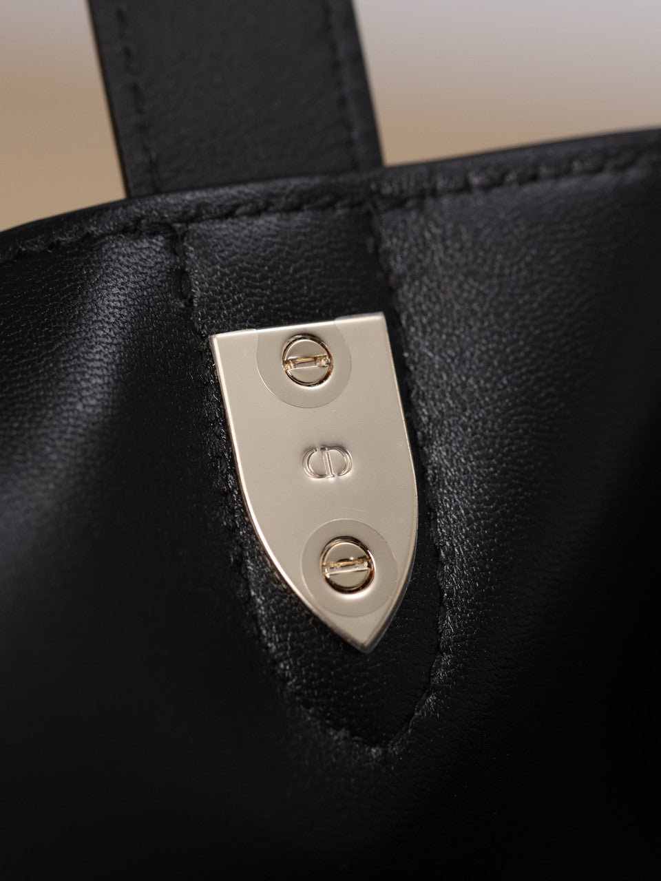 Christian Dior Small Dior Toujours Vertical Tote Bag Black Macrocannage Crinkled Calfskin