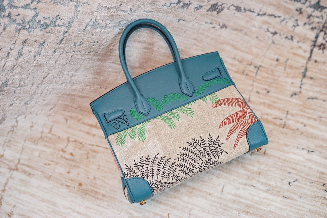 [Online Exclusive] Hermes Faubourg Tropical Birkin 30 Blue