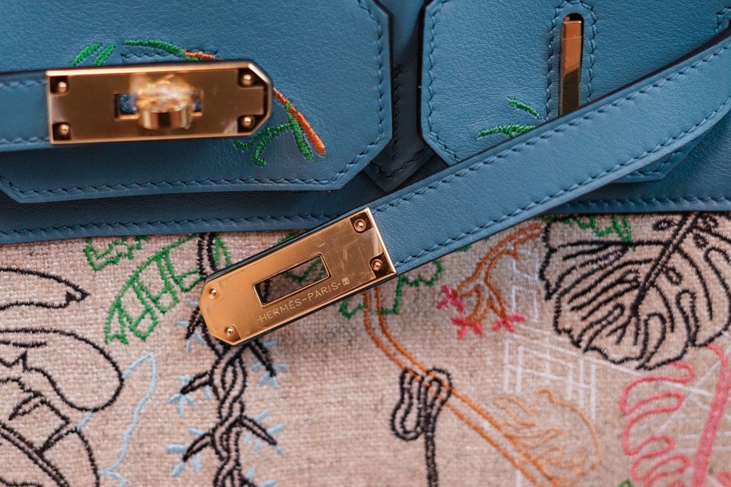 [Online Exclusive] Hermes Faubourg Tropical Birkin 30 Blue