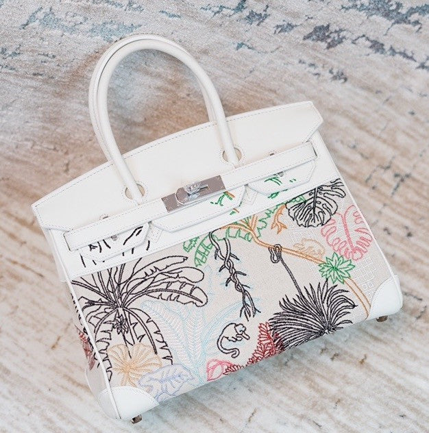 [Online Exclusive]Hermes Faubourg Tropical Birkin 30 White