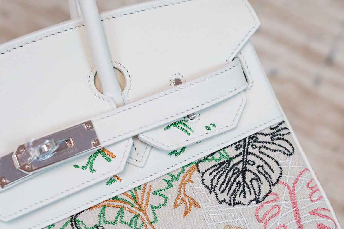 [Online Exclusive]Hermes Faubourg Tropical Birkin 30 White