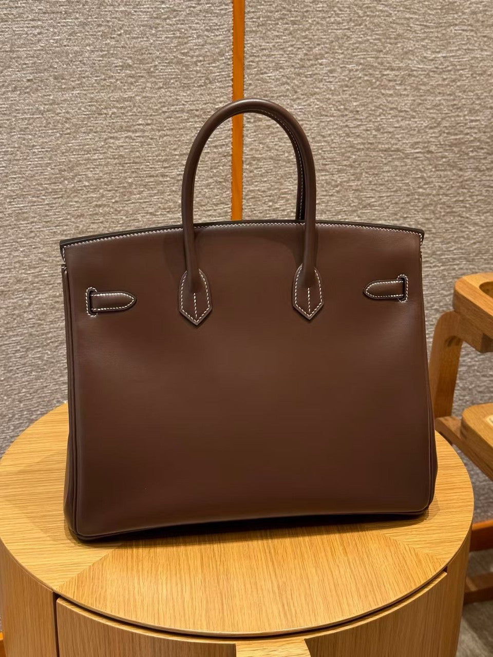 Hermes Chocolate Birkin 35 Box Calf GHW