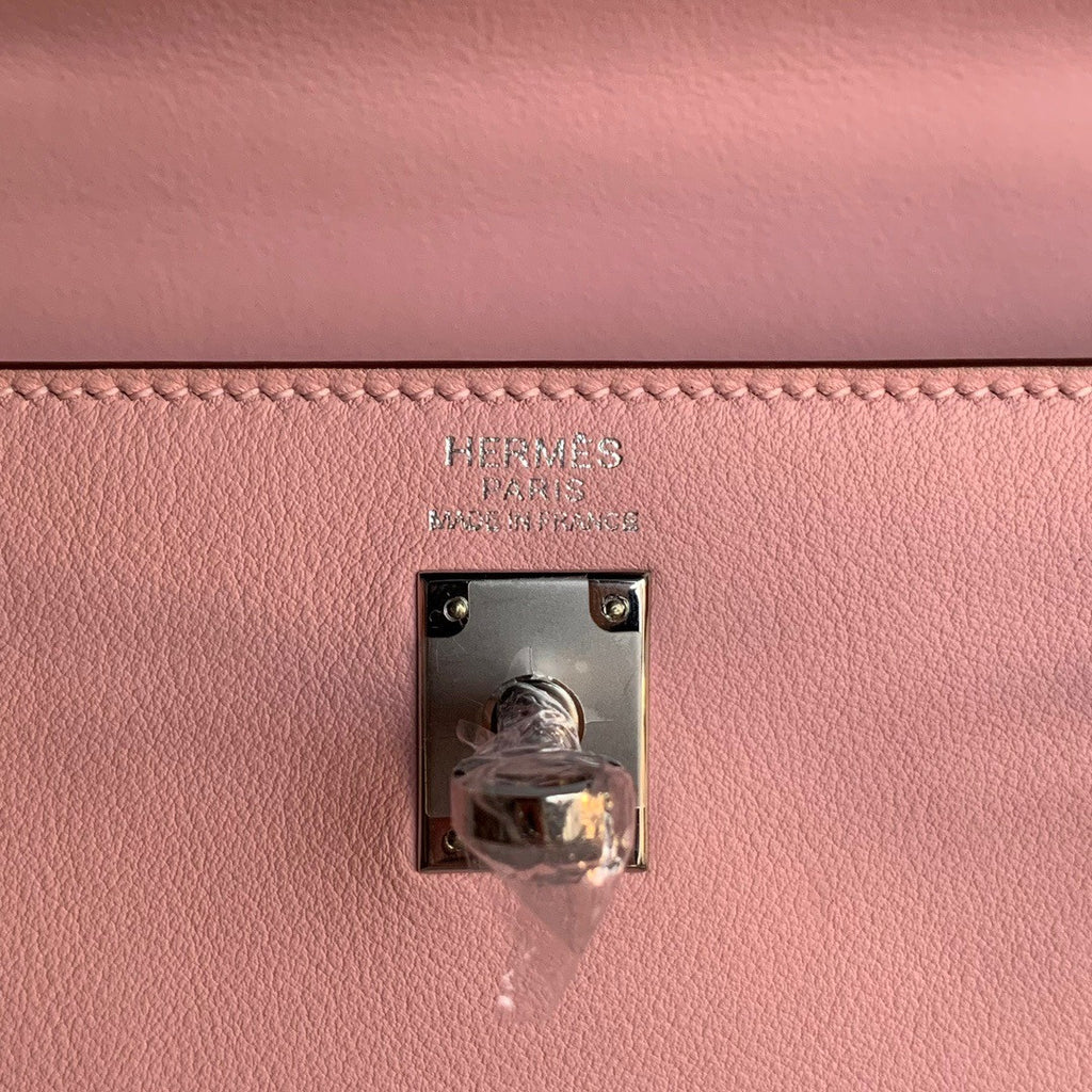 Hermès 3Q Rose Sakura  Kelly 25 Swift Palladium Hardware