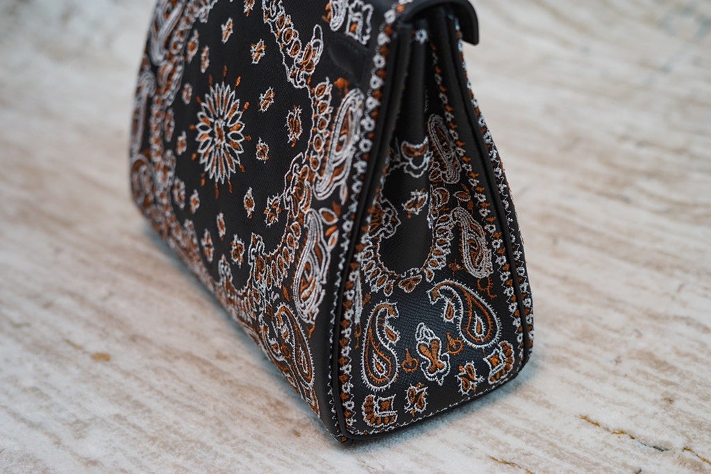 Hermes x Jay Ahr Special Edition custom-embroidering Black Kelly 28 Bag Epsom Leather Gold Hardware