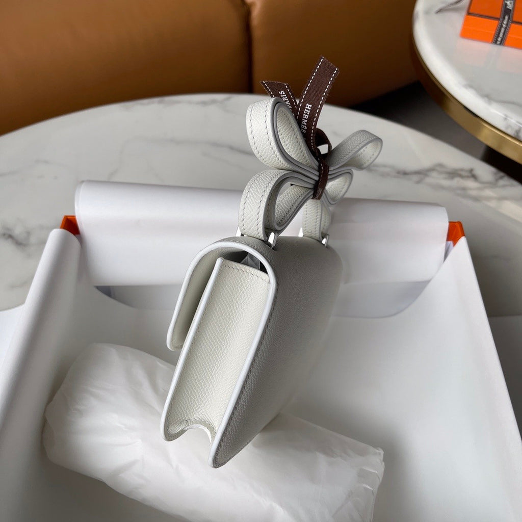 Hermès Constance micro handbag in White Epsom leather