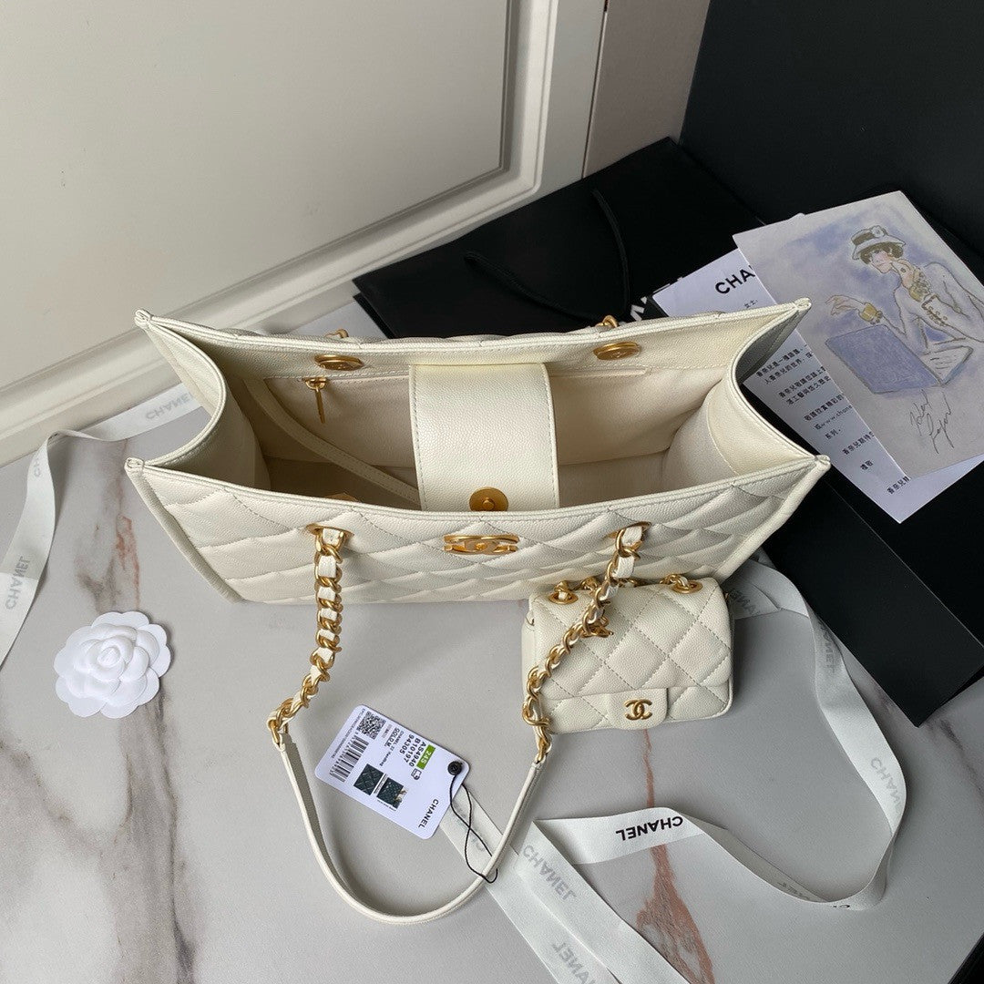 Chanel SMALL TOTE White