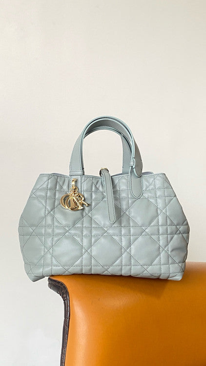 Christian Dior medium DIOR TOUJOURS BAG Blue Macrocannage Calfskin