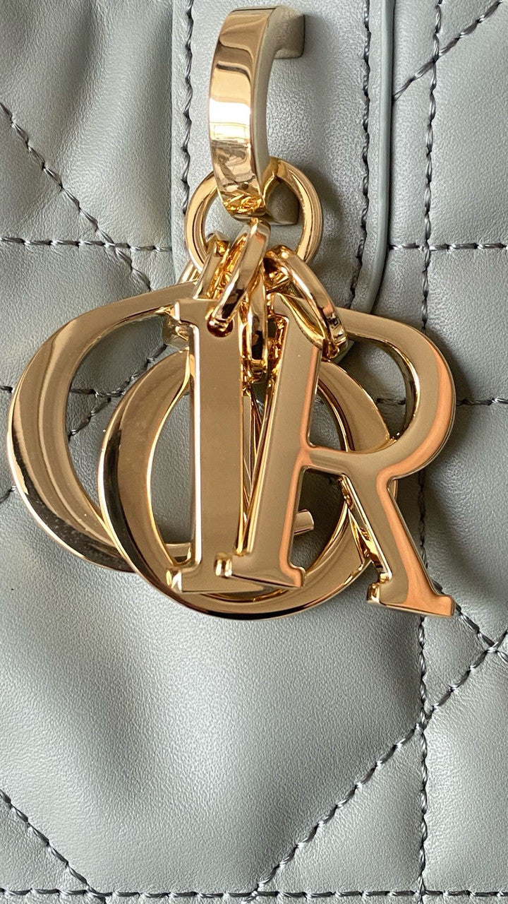 Christian Dior medium DIOR TOUJOURS BAG Blue Macrocannage Calfskin