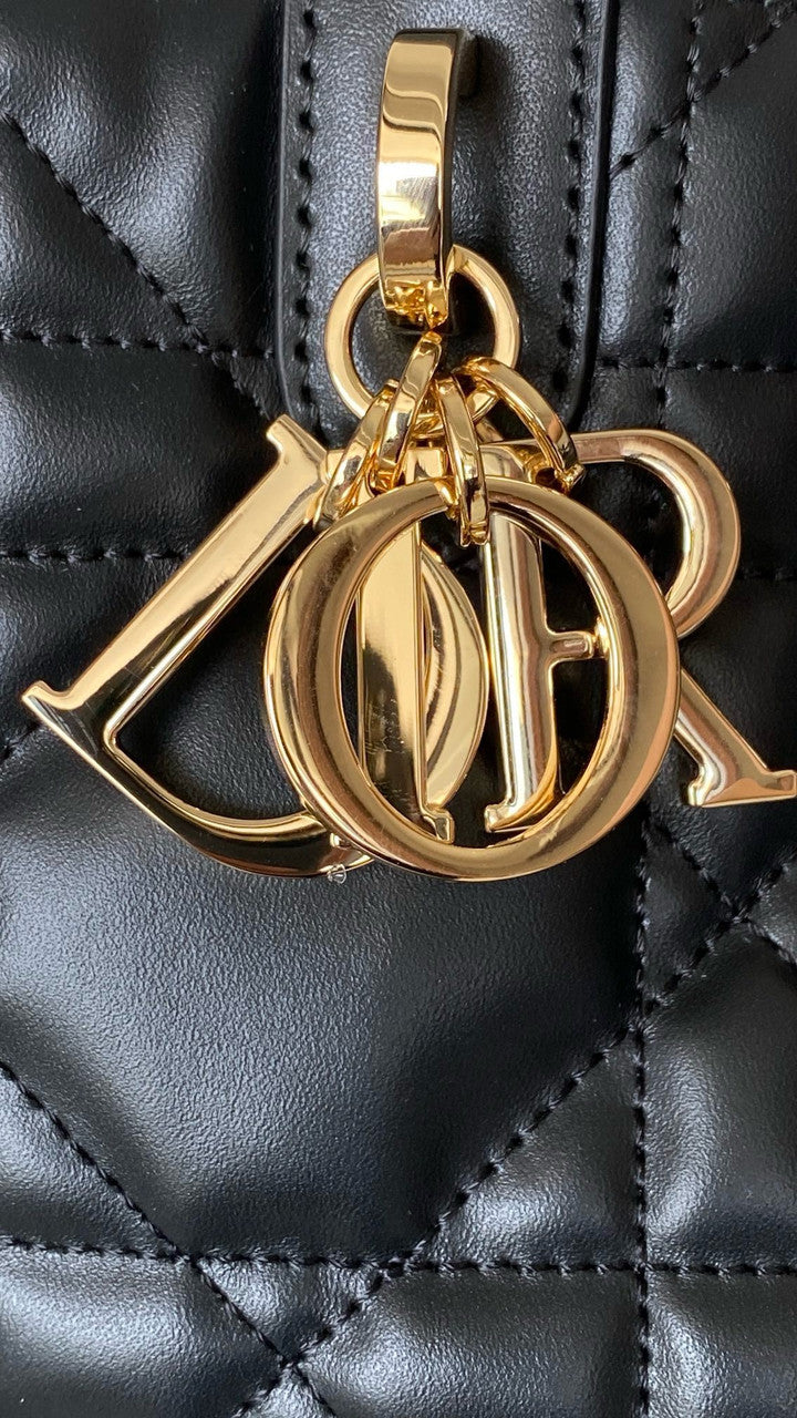 Christian Dior medium DIOR TOUJOURS BAG Black Macrocannage Calfskin