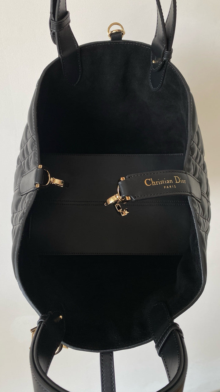 Christian Dior medium DIOR TOUJOURS BAG Black Macrocannage Calfskin