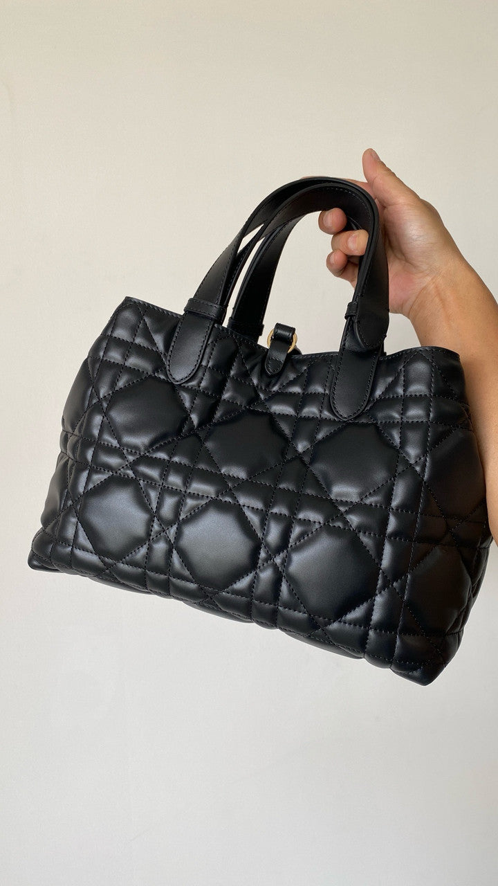 Christian Dior medium DIOR TOUJOURS BAG Black Macrocannage Calfskin