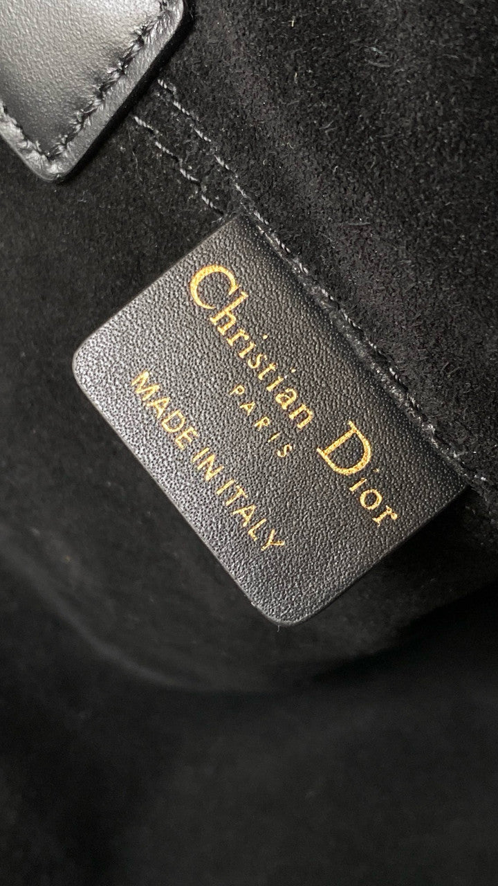 Christian Dior medium DIOR TOUJOURS BAG Black Macrocannage Calfskin
