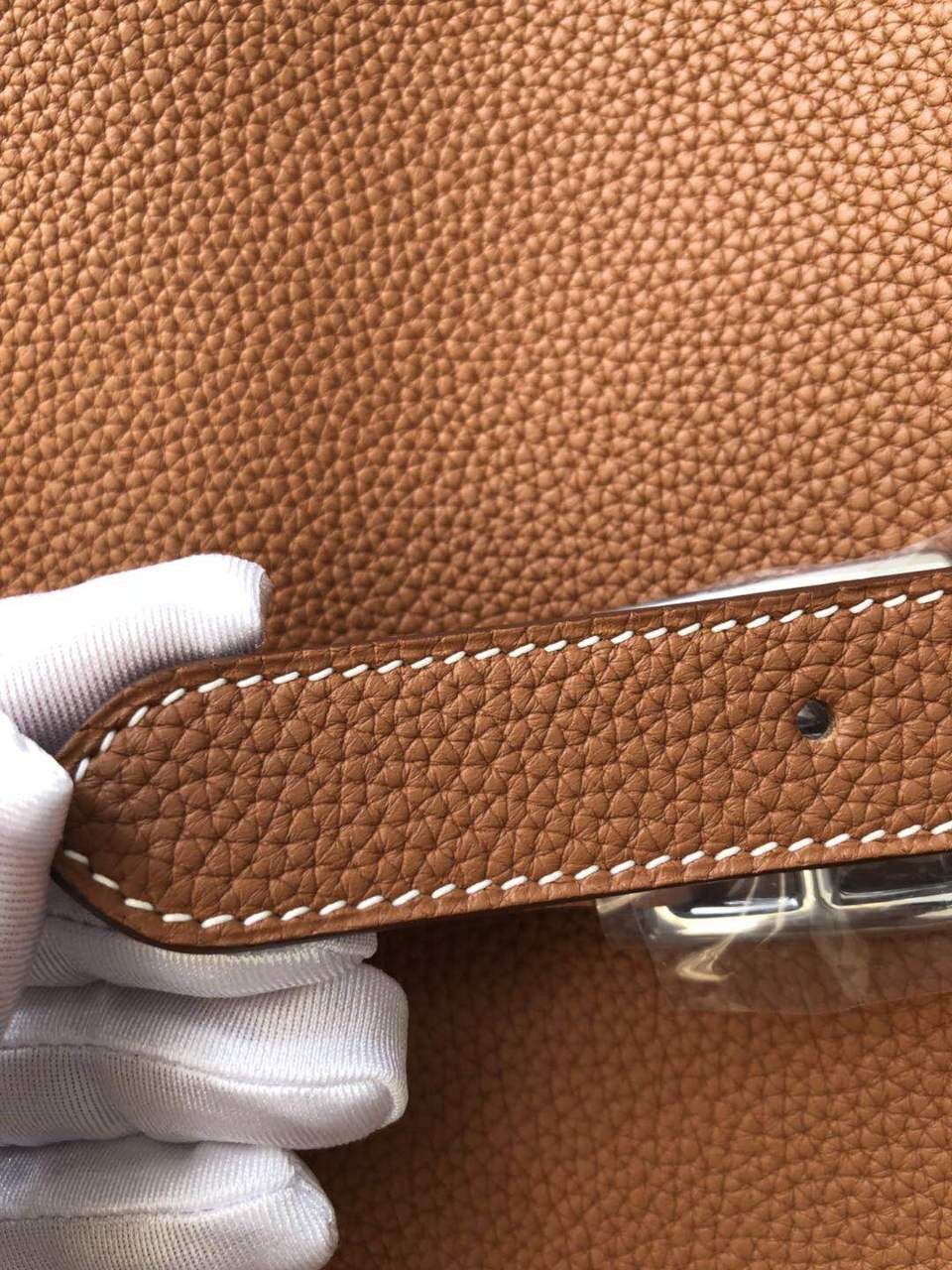 Hermes Gold 31 cm Halzan bag Togo Leather