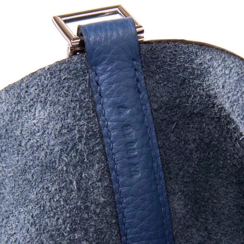 Hermes R2 Bleu Agate Picotin Lock MM Togo Leather Bag