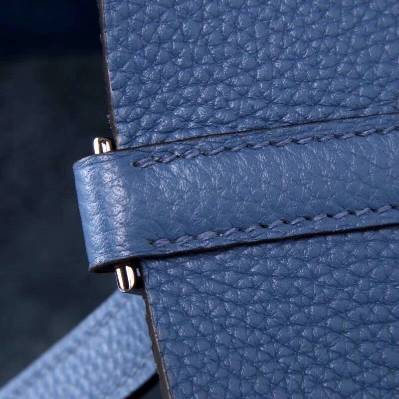 Hermes R2 Bleu Agate Picotin Lock MM Togo Leather Bag