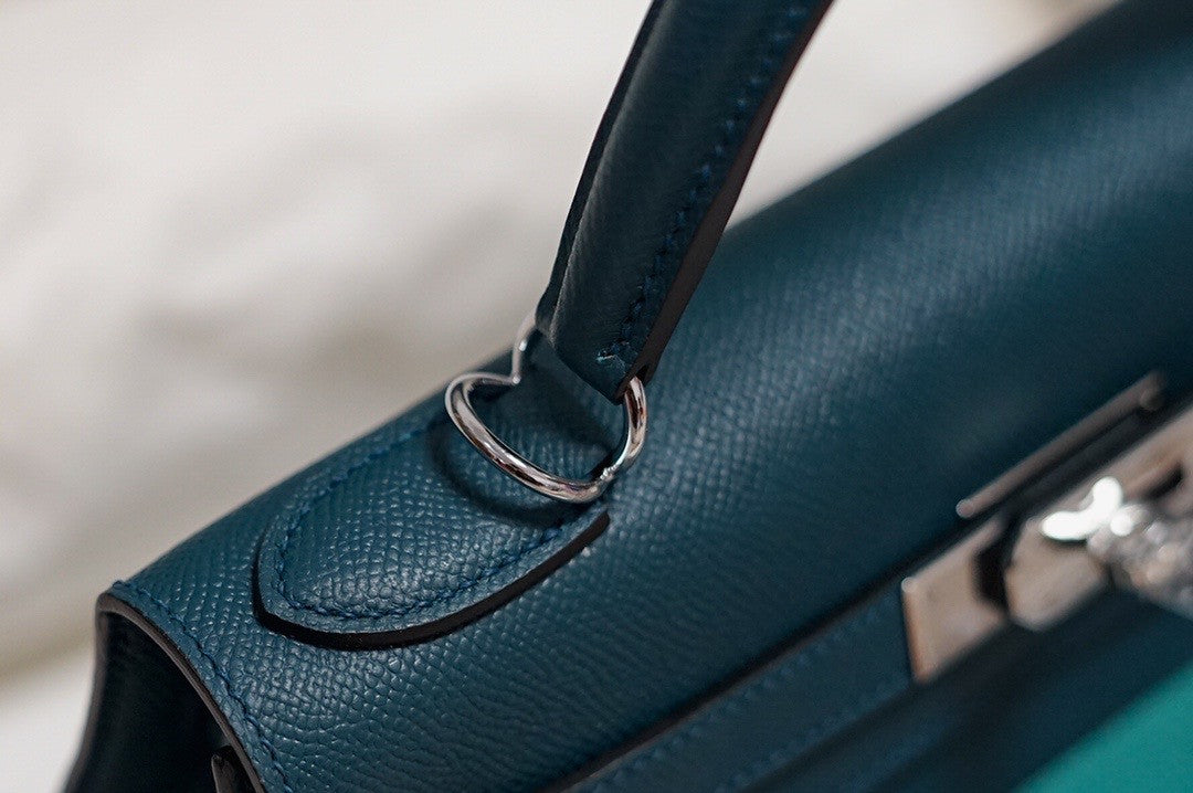 Hermes Limited Edition Green Kelly 28cm Lettre H Epsom PHW