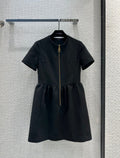 Louis Vuitton 1AB79D Zip-Up Wool-Silk Cady Dress