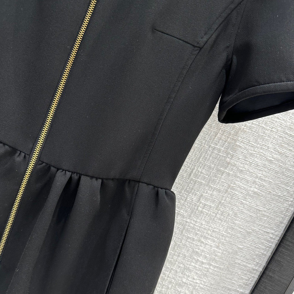 Louis Vuitton 1AB79D Zip-Up Wool-Silk Cady Dress