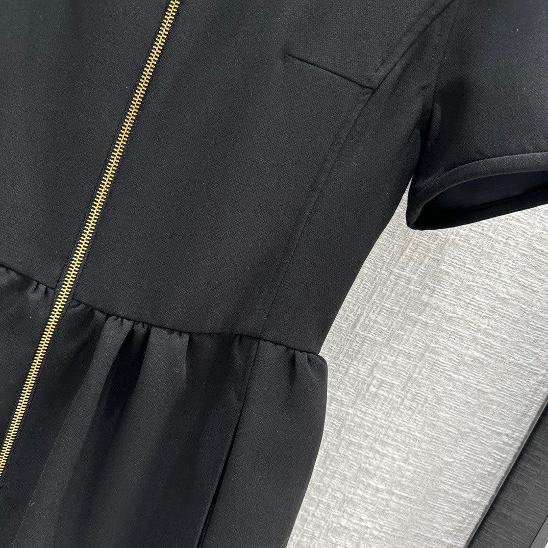 Louis Vuitton 1AB79D Zip-Up Wool-Silk Cady Dress