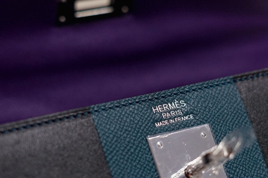 Hermes Limited Edition Green Kelly 28cm Lettre H Epsom PHW