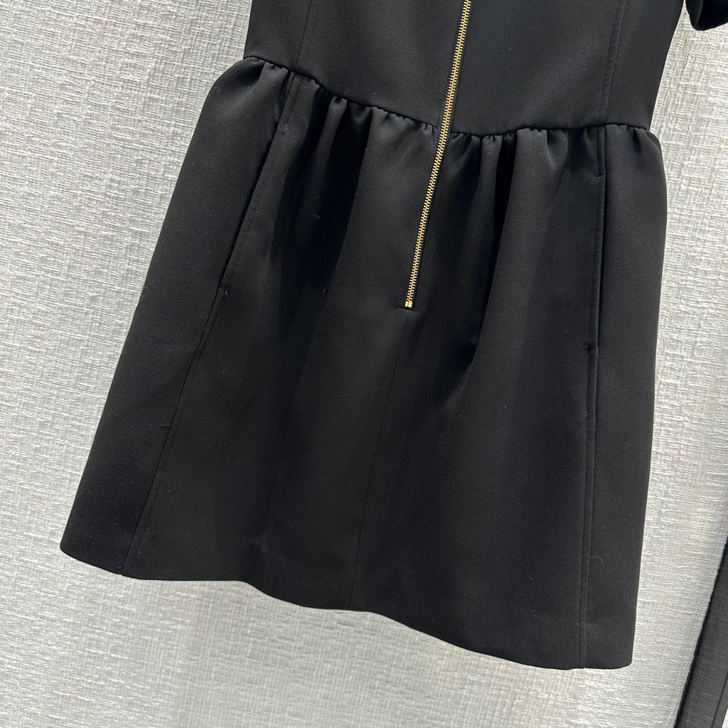 Louis Vuitton 1AB79D Zip-Up Wool-Silk Cady Dress