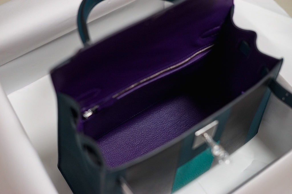 Hermes Limited Edition Green Kelly 28cm Lettre H Epsom PHW