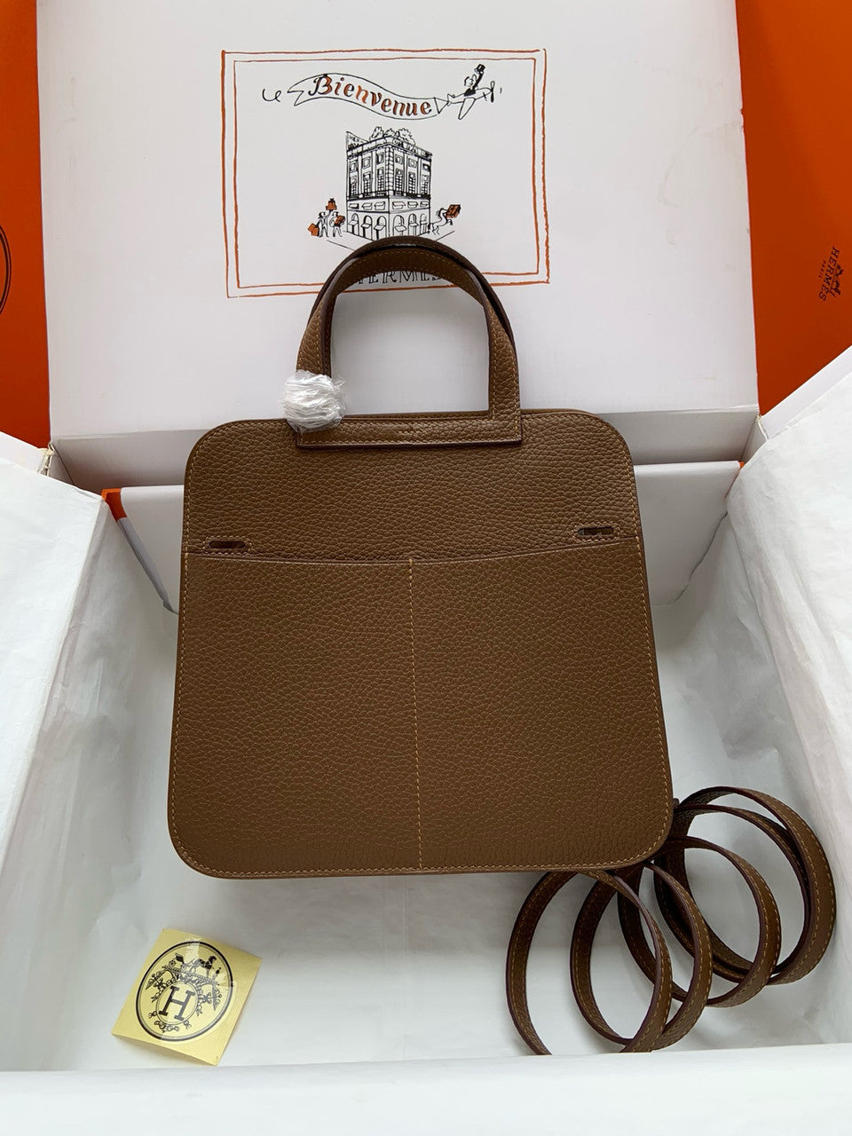 Hermes Halzan 25 Gold Clemence Gold Hardware