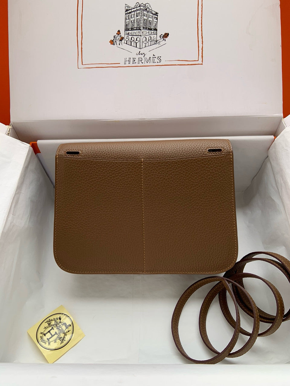 Hermes Halzan 25 Gold Clemence Gold Hardware