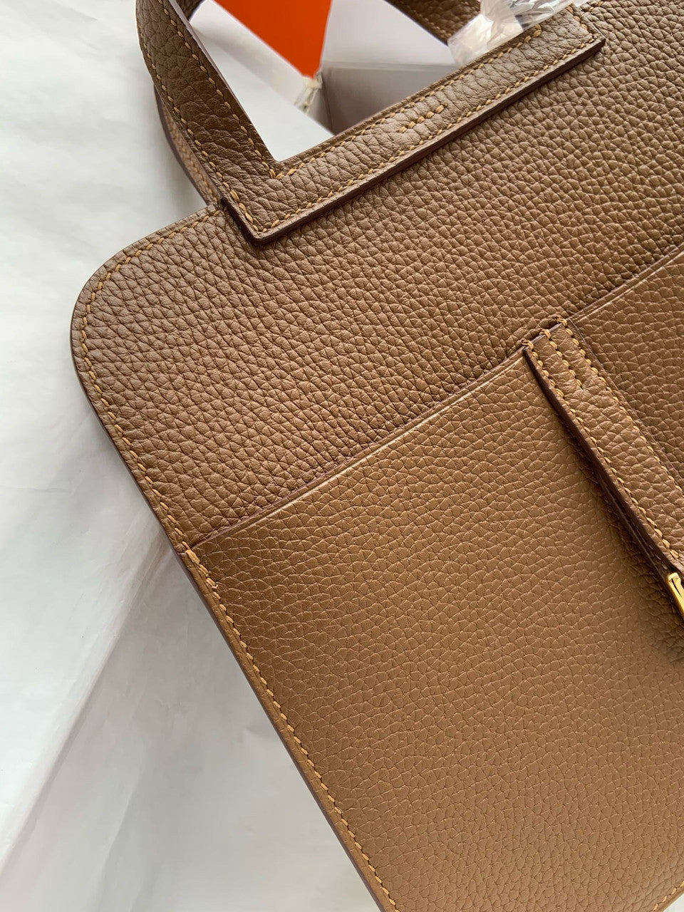 Hermes Halzan 25 Gold Clemence Gold Hardware