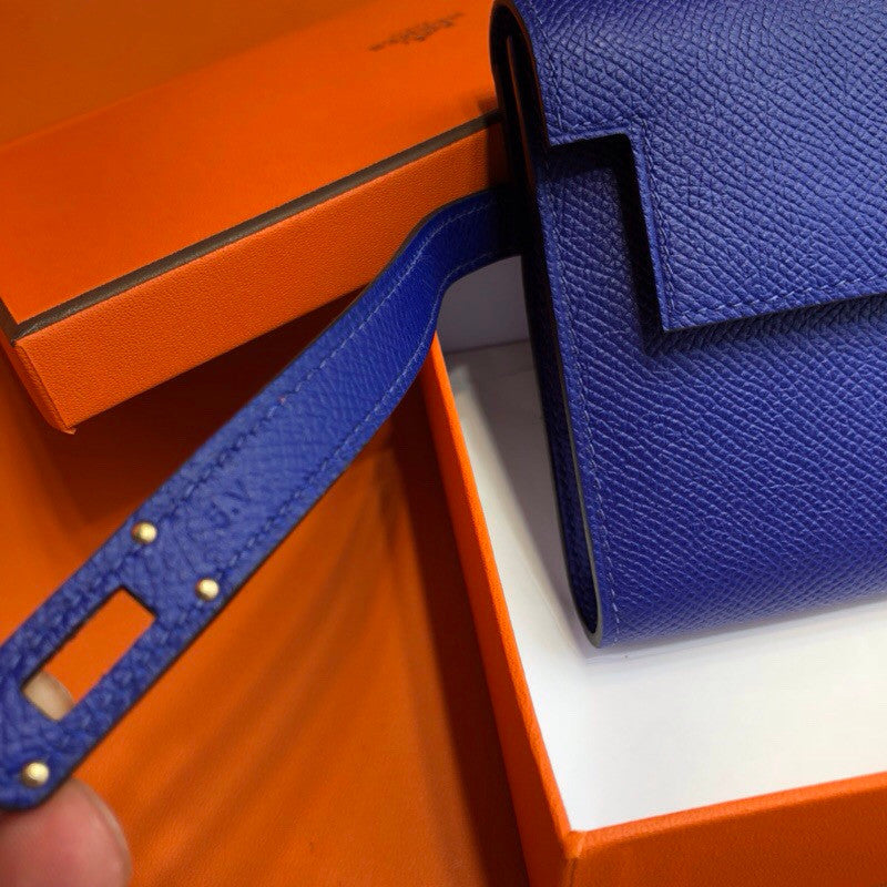 Hermes Kelly Classic wallet Bleu électrique