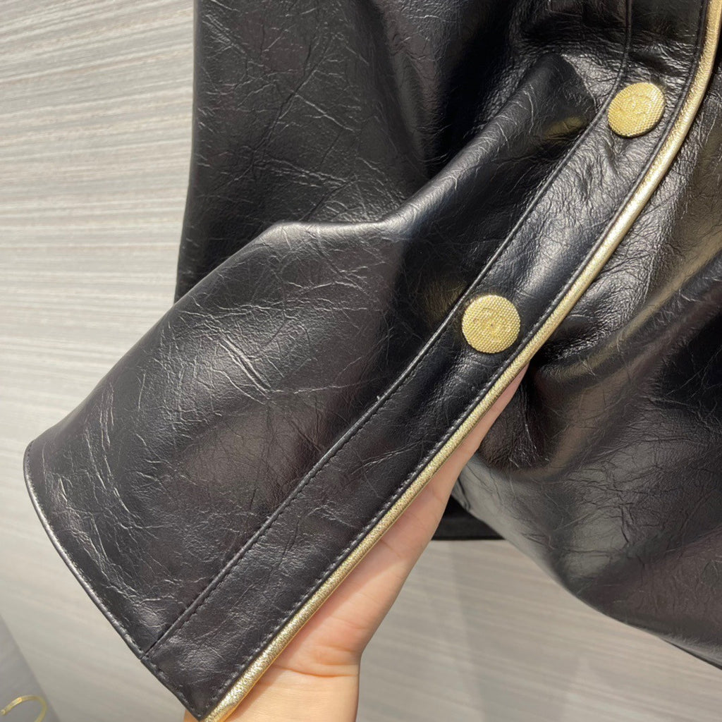 Chanel Spring-Summer 2022 Crumpled Calfskin Skirt