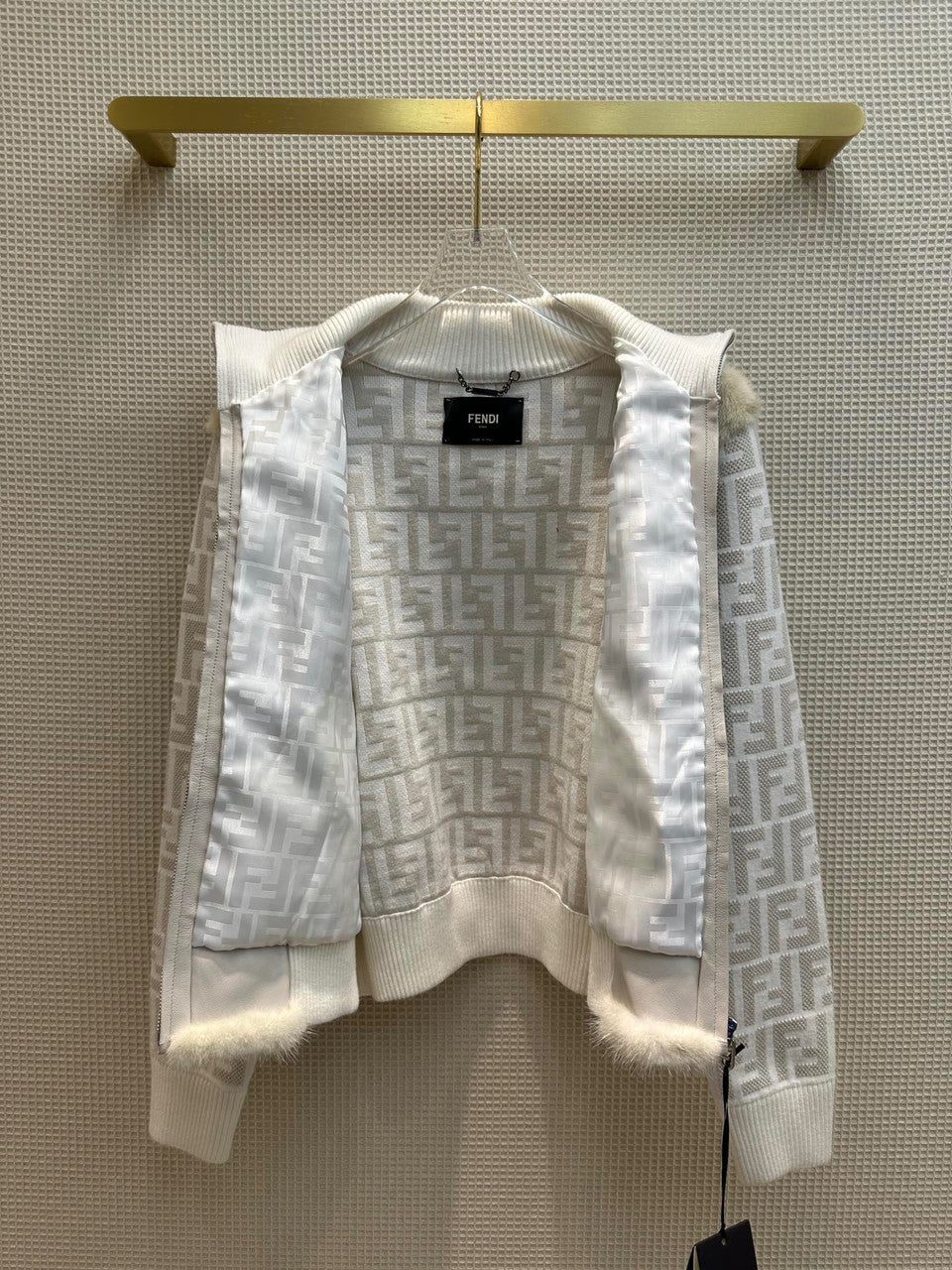 Fendi Bomber jacket White mink bomber