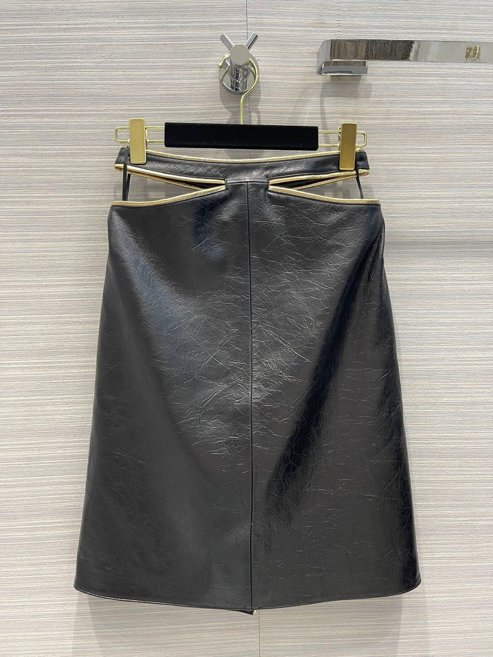 Chanel Spring-Summer 2022 Crumpled Calfskin Skirt