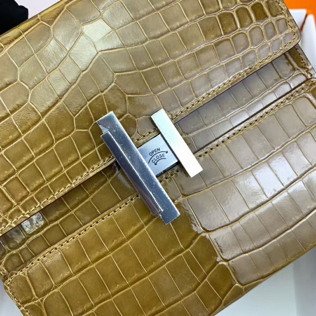 Hermès Shiny Belge Sable Niloticus Mississippiensis Cinhetic Box Bag Hermes