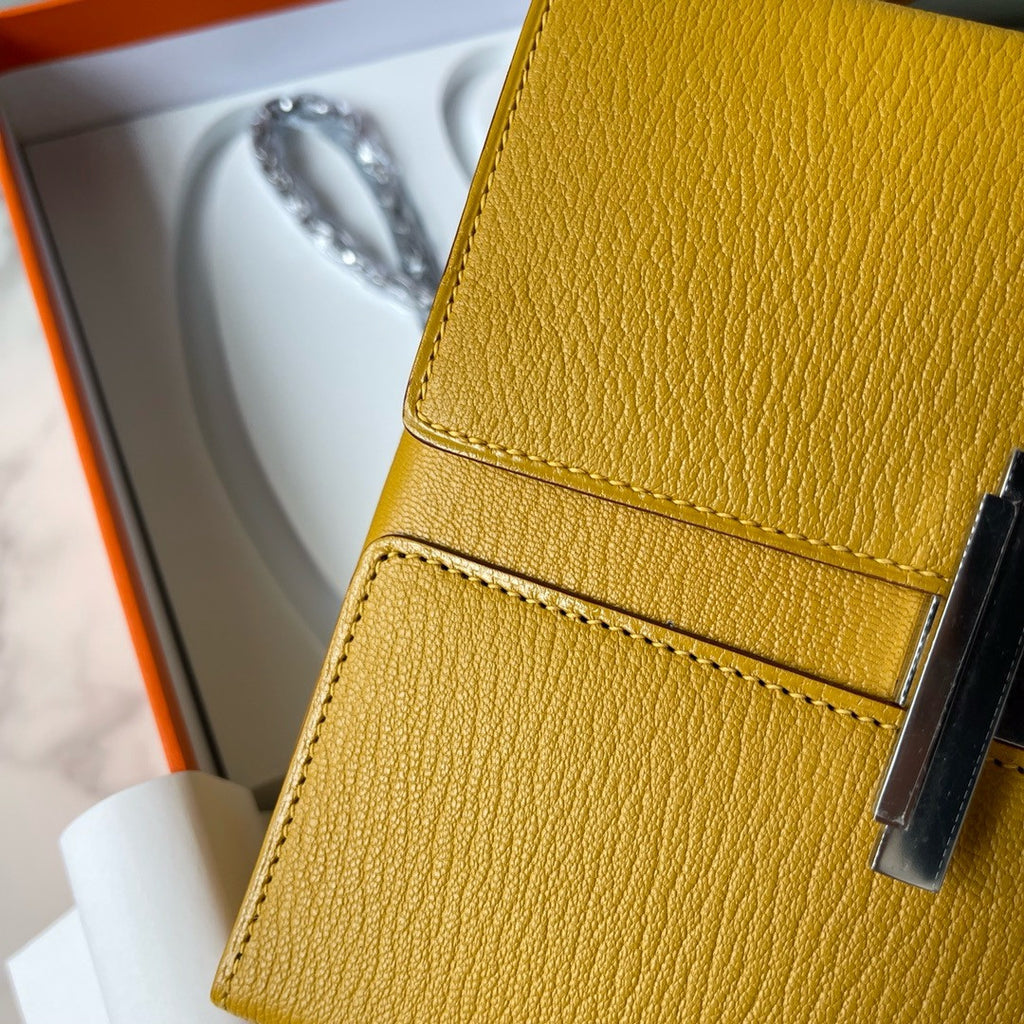 Hermes Cinhetic bag Amber With Palladium Hardware Hermes