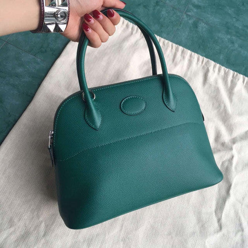 Hermes  Z6 Malachite Green Bolide 27cm Bag Epsom Leather