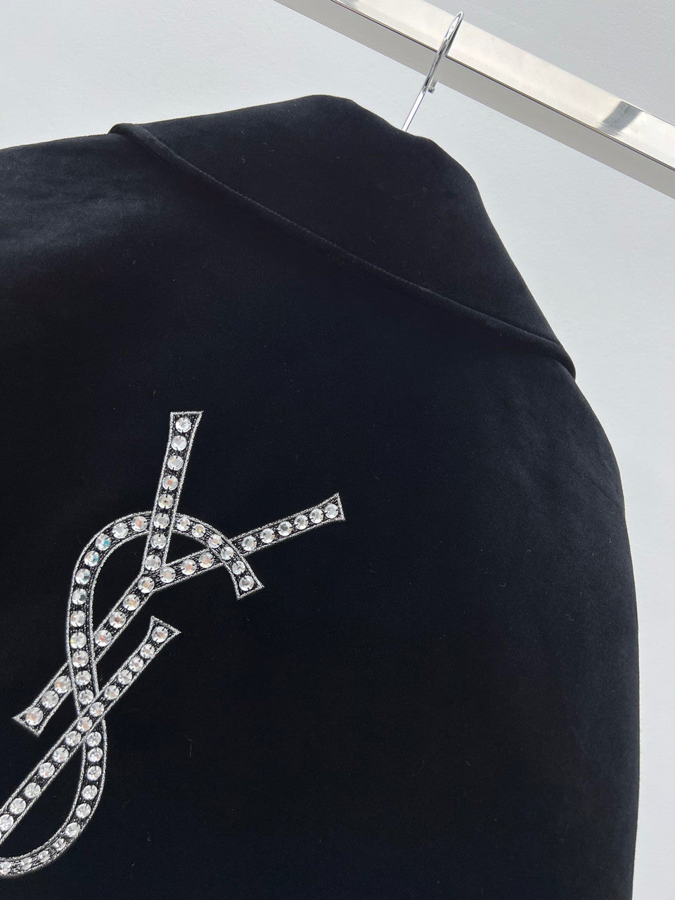 Saint Laurent CASSANDRE PEACOAT IN COTTON VELVET